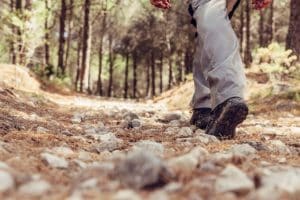 Marche à pieds forêt