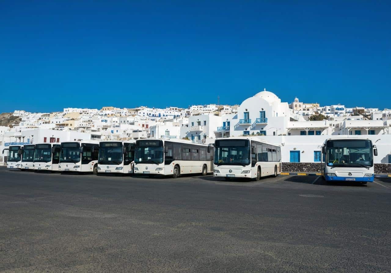 Gare routière de Fira Santorin bus KTEL