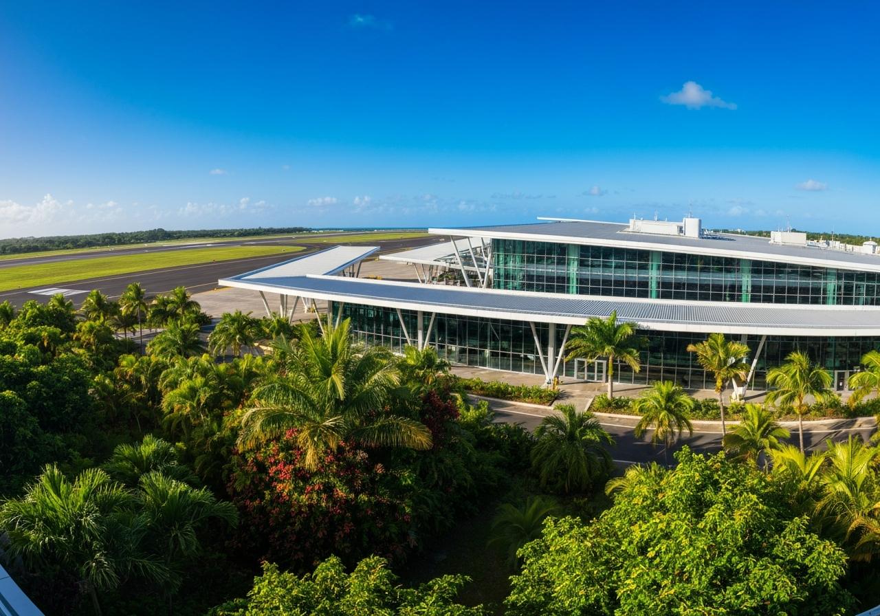 Aéroport de Fort-de-France Aimé Césaire piste et terminal