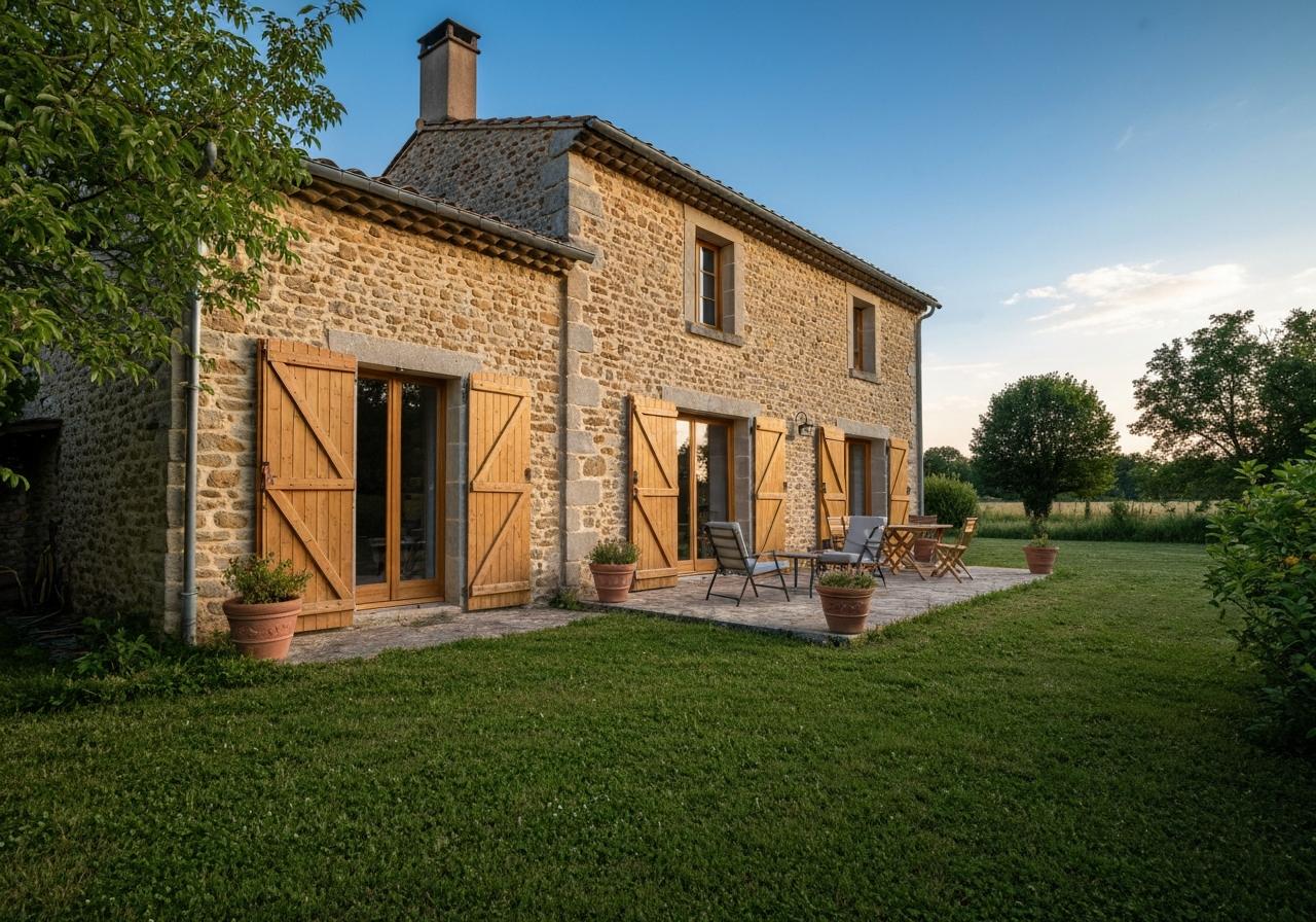Gîte rural en pierre au coeur de la campagne française