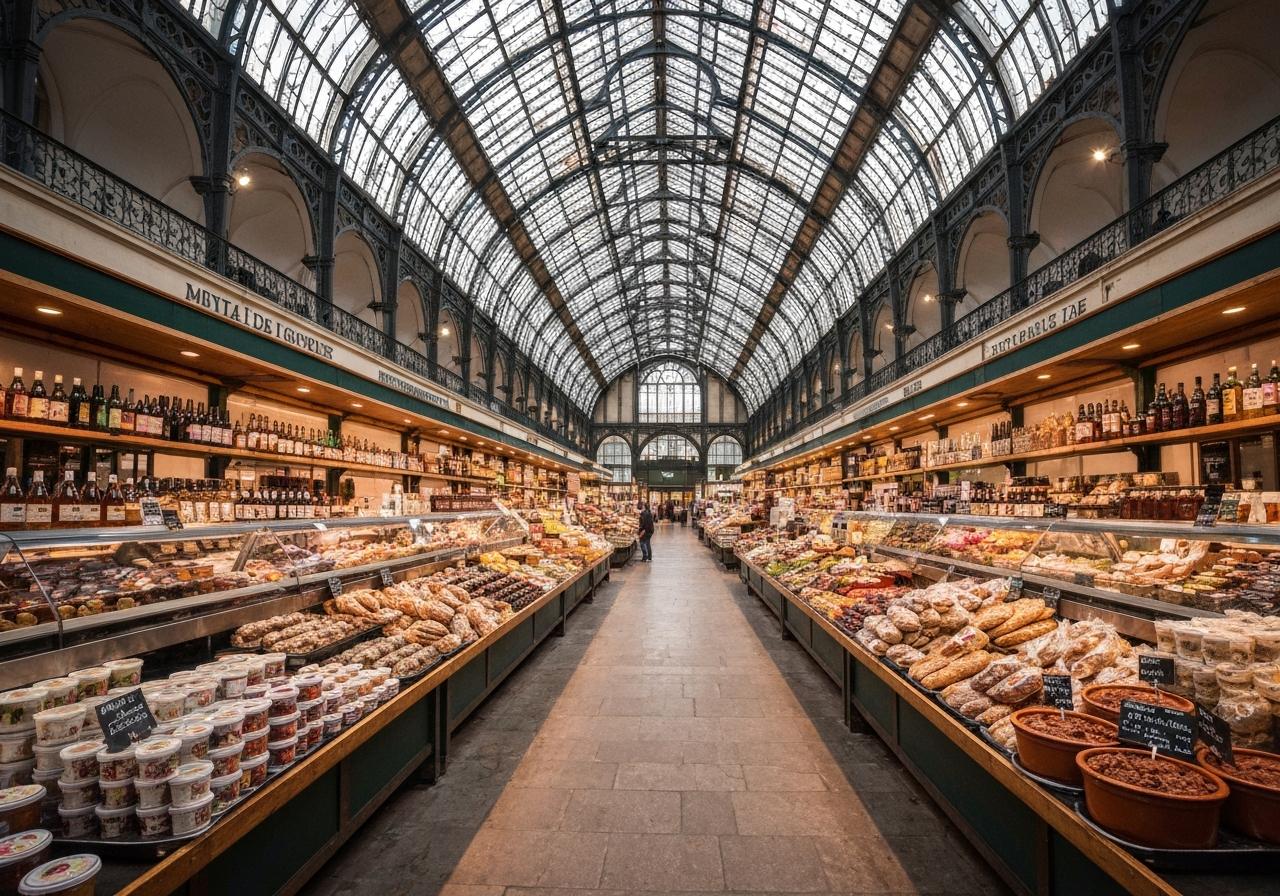 Halles de Dijon produits régionaux moutarde pain épices