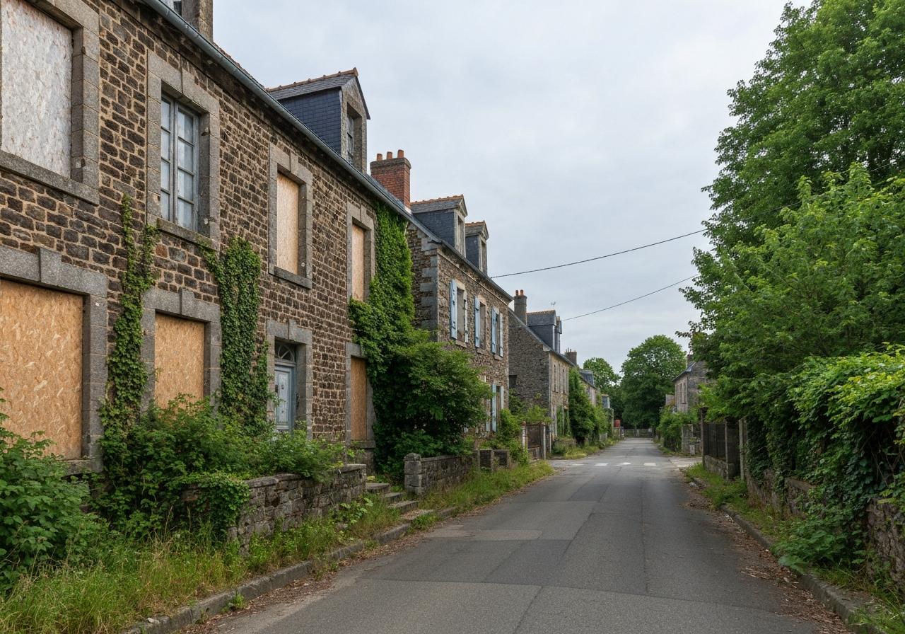 Village fantôme de Goussainville, maisons abandonnées, atmosphère déserte