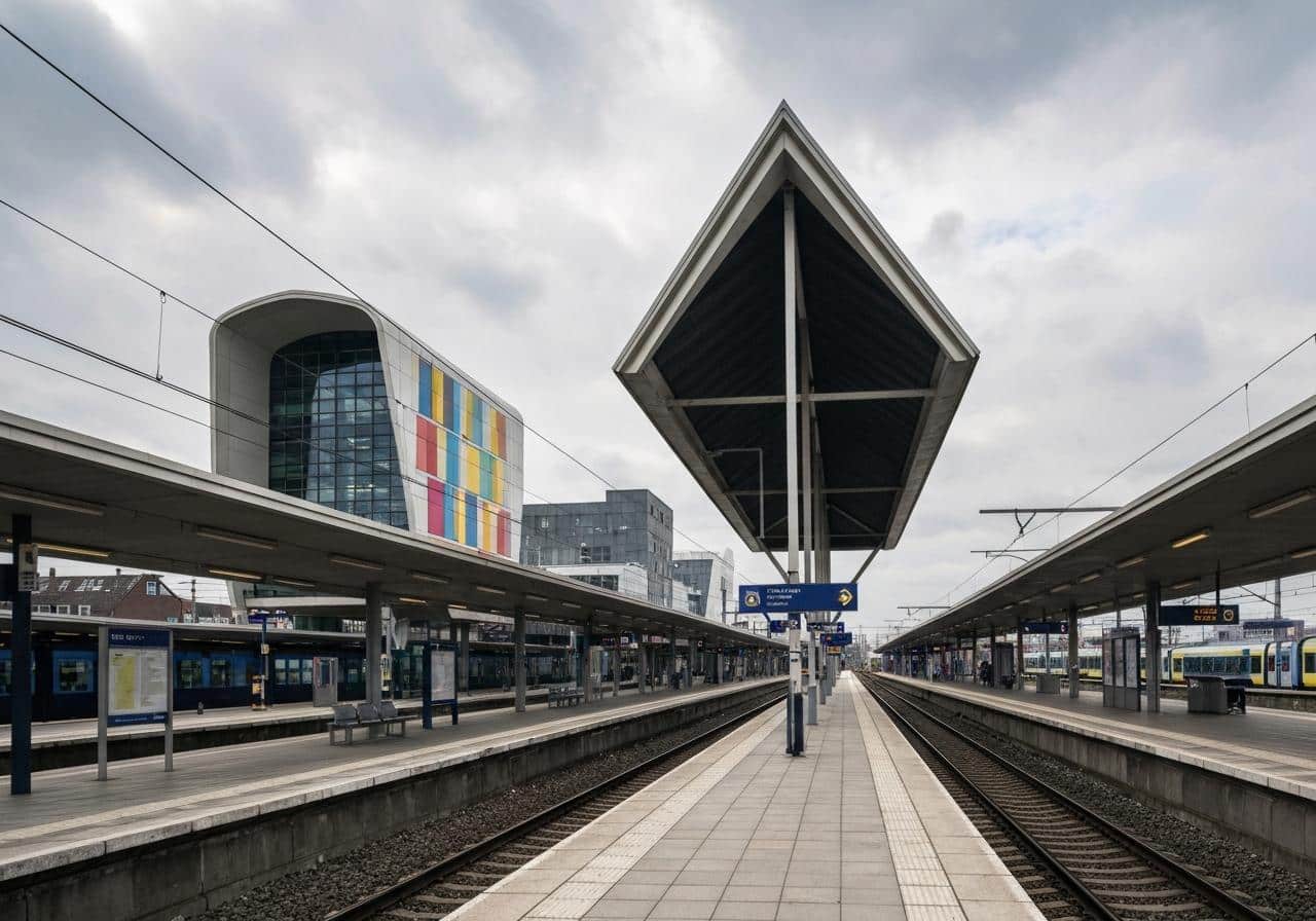 Gare de Zaandam facade extérieure moderne