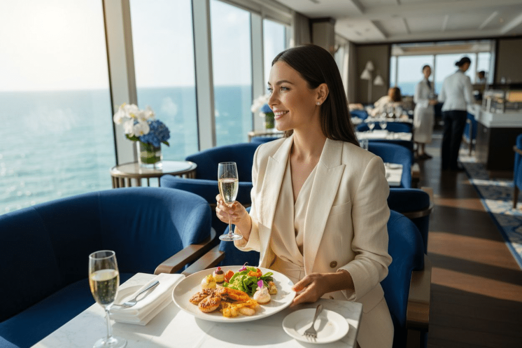 Femme qui tient une coupe de champagne