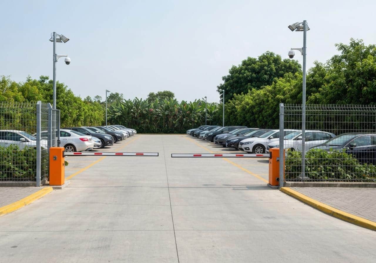 Parking extérieur sécurisé avec navette aéroport
