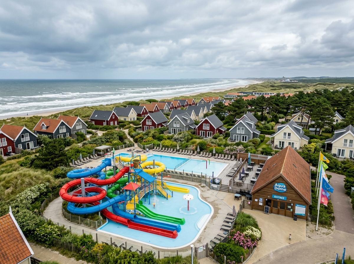 Village vacances côte belge avec parc aquatique extérieur