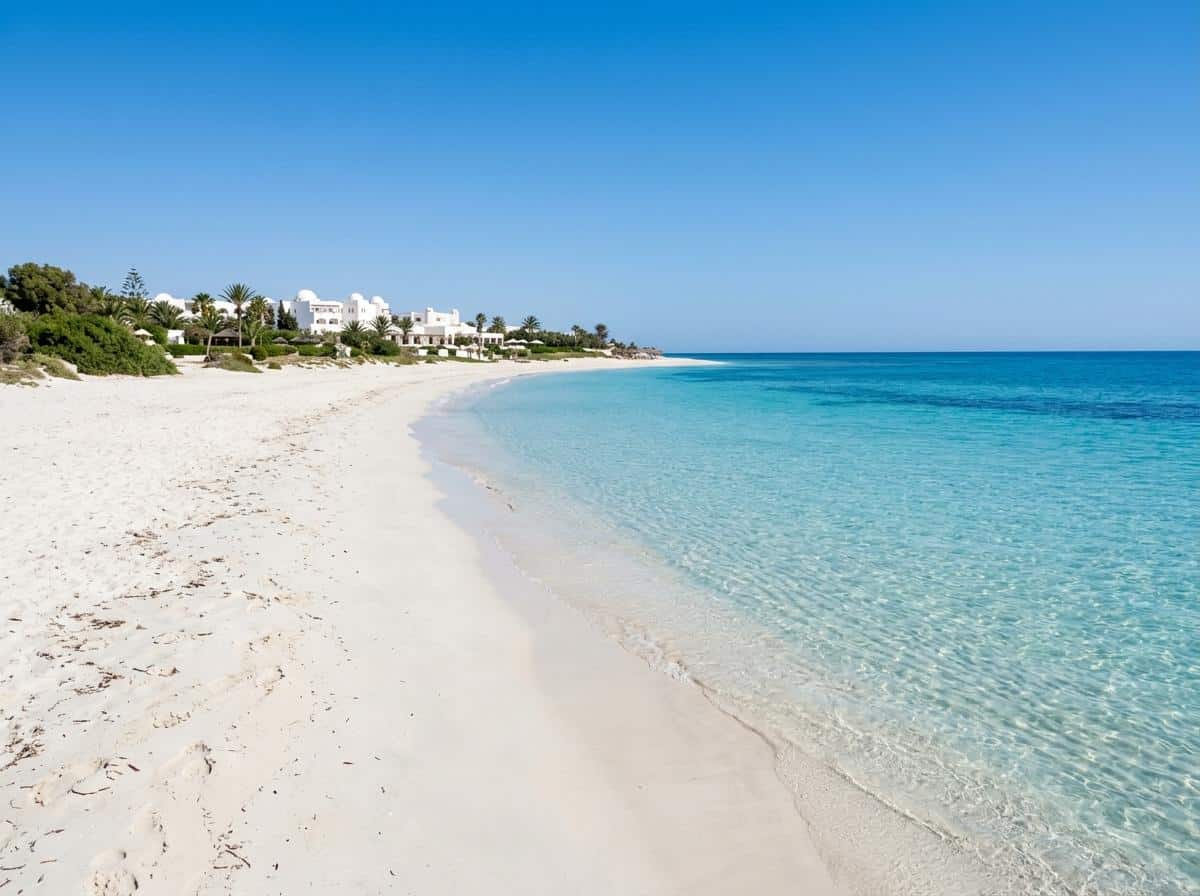 Plage de Djerba eau turquoise littoral méditerranéen