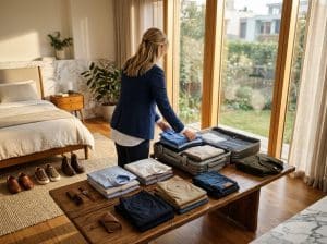 Quelle est la règle du "5, 4, 3, 2 1" pour préparer une valise ?